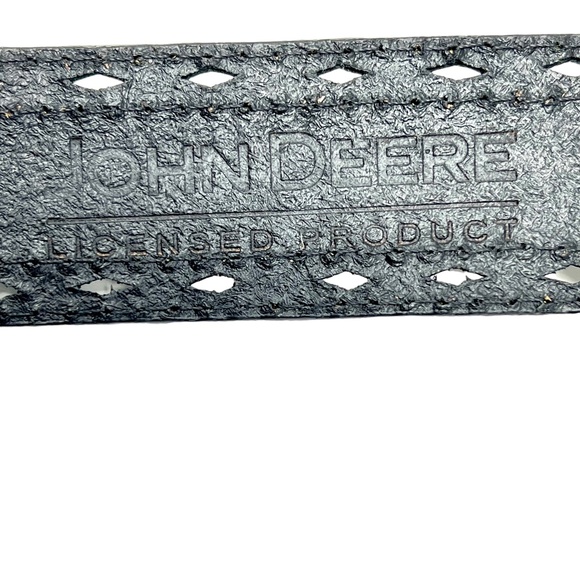 John Deere women's Black Embossed Leather Belt with Rhinestone Buckle sz XL NWOT - Picture 11 of 16